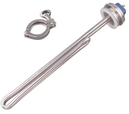 EJPPDHCO 1,5 Zoll Tri-Clamp Wasserheizelement Tauchsieder mit Abdeckung Flüssigkeitserhitzer for Brauen 240 V 2,5 kW bis 5,5 kW(SUS Cover_4.5KW L280MM)