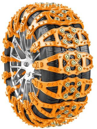 Catena da Neve per Auto Universali Catene Auto di Emergenza riutilizzabile Fondo stradale strade innevate sicurezza dell fango ghiacciato arrampicata Facile da Installare per Auto SUV