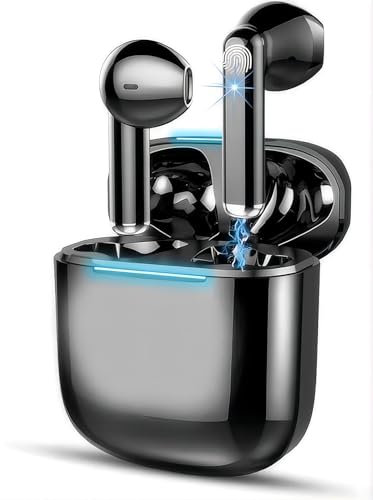 Générique Écouteurs sans Fil Bluetooth 5.4 avec réduction de Bruit, IPX7 Écouteurs Étanches Sportifs, Microphone intégré,3D Stéréo HiFi (Noir)