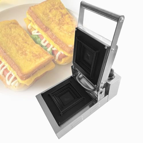 XUXIAO Comerciales Sandwichera, Sandwichera tostadora con Recubrimiento Antiadherente para cocción rápida Hacer Hamburguesas y sándwiches