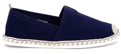 UOMO DESIGN - Espadrilles Homme en Toile ou Suédine - Style Chic et Décontracté - Légères & Confortables - Eliott (Sued Marine, 42)