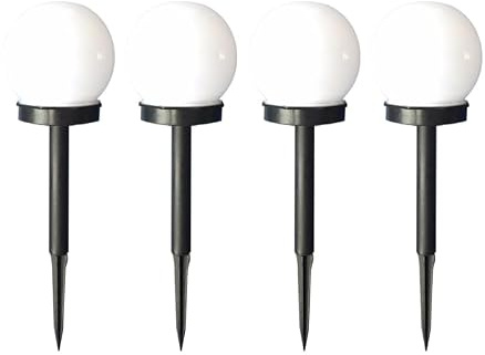STOBOK 4pcs Solar Lamp for Outdoor Ball Bubble Shaped Solar Garden Lights Led Pathway Lights No Electricity Needed