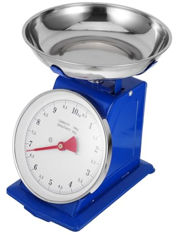 COLLBATH 10kg Bilancia Da Cucina Meccanica Con Vassoio Staccabile Grande Leggibile Pesa Fino Per Frutta Alimenti Secchi e Pane