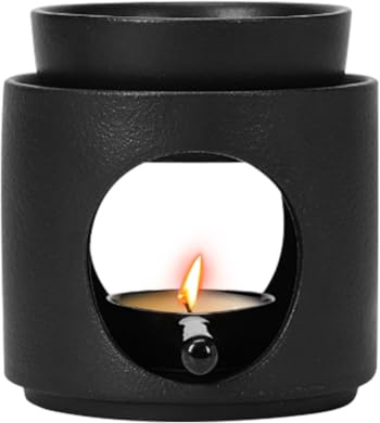 DASIAUTOEM Lampe parfumée pour huiles essentielles, bougie chauffe-plat, réchaud pour huiles essentielles, huile parfumée et cire parfumée, lampe aromatique en céramique