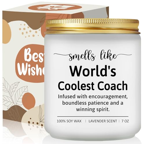 Risnoae Cool Coach Gifts for Men Women, Gifts for Coaches of Baseball, Soccer, Football, Tennis, Softball, Cheer, Swim, Track, Lacrosse, Rugby - Best Appreciation Thank You Coach Candle Gift