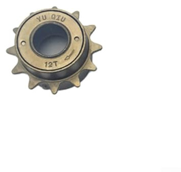 Rueda libre de acero para bicicleta de una sola velocidad 12T 14T 16T 18T piñón engranaje para vehículo eléctrico con volante roscado y varios tamaños de grosor (12T)
