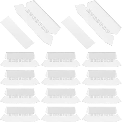 Didiseaon 100 Onglets Transparents 30 X 77 Mm pour Dossiers Suspendus, Étiquettes D'index en Plastique, Identification Rapide et Organisation des Fichiers de Bureau et Scolaires