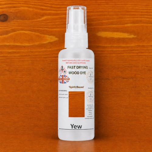 Yew Spirit Based Wood Dye (1 LTR) – Quick Drying Professional Grade Wood Stain for Interior Furniture & DIY