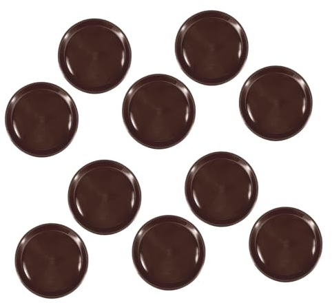 iplusmile Plateau Rond en Plastique Protection des Racines 10 Pièces Couleur Café Drainage Rapide pour Plantes et Pots de Fleurs Adapté Jardinage Intérieur et Maison