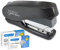 Rapesco 1466 Germ-Savvy Antibatterico ECO Pinzatrice Luna Meno Sforzo con 2000 Punti, Capacità 50 Fogli, Nero