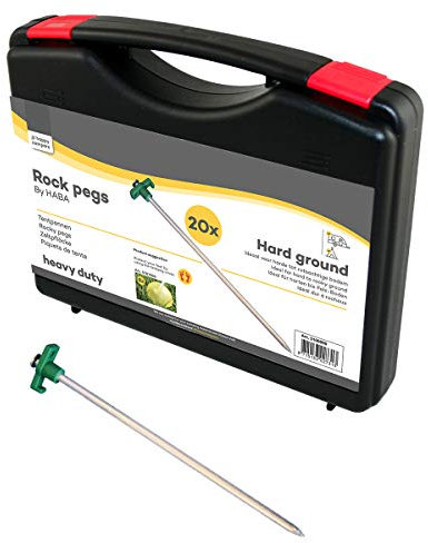 Moritz Lot de 20 piquets pour tente de camping Caravane et pavillon 25,5 cm