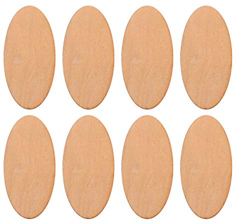 EXCEART 20 Stück Ovale Holzscheiben 3.15 X 1.57 Zoll Unbehandeltes Basswood Holz Für Diy Basteln Scrapbooking Kartenherstellung Mit Glatter Oberfläche Und Gratfreien Kanten