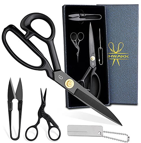 Stoffschere, 20,3 cm, Nähscheren-Set enthält kleine Vintage Storch Form Nähschere, robuste Schere zum Schneiden von Stoffen, perfekt für Schneiderarbeiten, Lederhandwerk