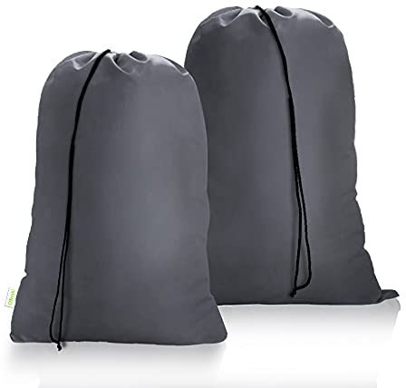 OTraki 2 Stück Wäschesäckes Reise Faltbarer Wäschesammler mit Kordelzug Schmutzwäsche Wäschebeutel Aufbewahrungsbeutel Kleidung Tasche für Schlafsaal und Reisen Wäscheraum (60x80cm)