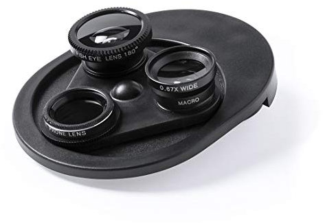 Lente obiettivo fotocamera Telefono - Smartphone Fisheye - Zoom Macro (Set 4 in 1)