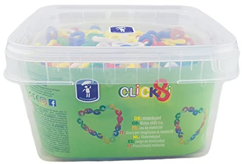 Feuchtmann 621.0573 - CLiCKSi Kettenglieder, Feinmotorik Spielzeug für Kinder, ca. 900 g in der Dose
