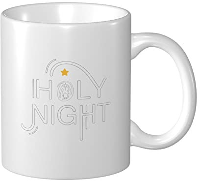 934 Tazza 330Ml O Santa Notte Tazza Ceramica Personalizzabile Tazza da tè in Ceramica con Manico Tazza di Latte per Mamma, Amica, Bambini