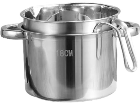 Zerodeko Stainless Steel Melting Pot Double Boiler for Cooking Baking Candy Cheese Butter Wax Candle Making