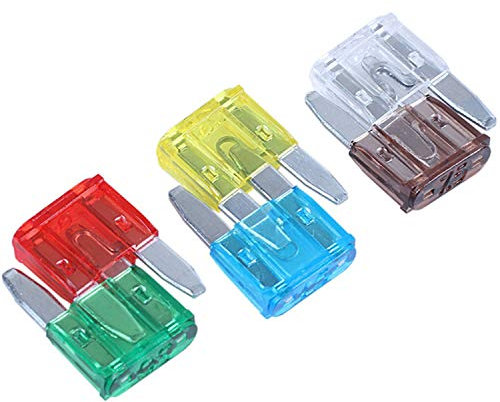 Grendly 35 Unidades Mixed Mini fusibles planos para coche moto 5 7,5 10 15 20 25 30 A
