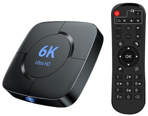CHROX Android TV Box 12.0, Smart Tv Box 4GB+64GB H618 Quad-Core Cortex-A53 CPU, 6K/4K 2.4G/5G Wi-Fi HDR10+ Bluetooth 5.0 10M/100M Ethernet USB 2.0 Set Top Box,4GB+32GB