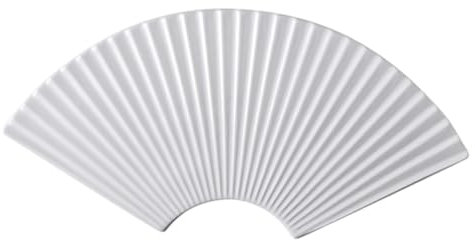 Alipis Plato De Cerámica Japonés Estilo Abanico Para Sushi y Aperitivos Bandeja Para Servir Alimento Casa y Restaurante Blanco