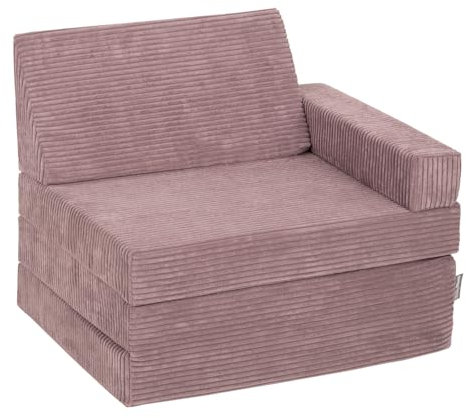 KiddyMoon Kindersessel Aufklappen Aus Schaumstoff Sessel Für Kinder Kinderstuhl Für Kinderzimmer Stuhl Faltmatratze Matratzen Relaxsessel Kuschelsessel, Violett