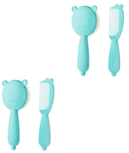 Vaguelly 2 Set pettine di lana spazzola e pettine per shower spazzola di lana hair brush hair care strumenti per il massaggio del capelluto pettine per bambini Polipropilene