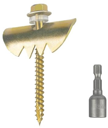 Fence Nails 50Pcs 2 Inch Fence Fastener Nails with Rubber Washer and Hex Socket for Wire Mesh and Woven Fencing, Fee Screws Fee Post Screws Made, Cat Fasners with Rubber Washer Hex