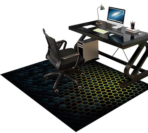 Bürostuhl Unterlage, Gamer Teppich, Schutzmatte und Schreibtischstuhl Unterlage, Gaming Stuhl Unterlage Bodenschutzmatte für Hartböden, Bürostuhl Matte für harte böden parkett rollstühle 80 x 120 cm