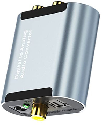 Uonlytech Convertitore Audio Digitale-analogico Adattatore Coassiale in Fibra Regolazione Del Volume Basso Rumore Risoluzione 24 Porta Di Uscita Da 3 5 Mm
