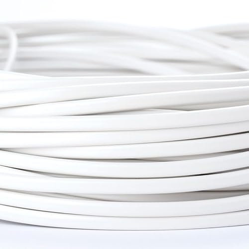 ORION LIGHTSTYLE Cavo piatto di ricambio per lampada, rivestito in PVC, YML a 2 poli, 2 x 0,75 mm2, cavo sottile, bianco, 5 m, 5 m