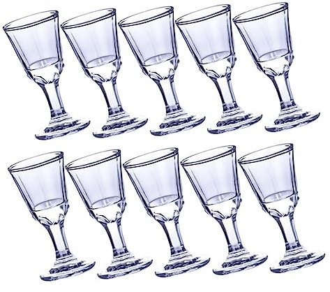DECHOUS 10pezzi Bicchiere Da Liquore in Vetro Piccolo Calice Da Liquore in Vetro Di Bicchieri Da Vino Tazze Di Per Uso Domestico Adatte Per Whisky Cocktail e Caffè