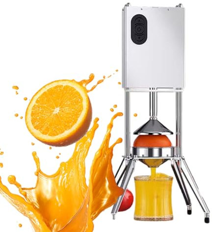 Exprimidor de cítricos eléctrico, exprimidor de jugo de naranja de acero inoxidable de 400 ml, exprimidor resistente, exprimidor de encimera profesional, prensa eléctrica for naranjas, pomelos, limone