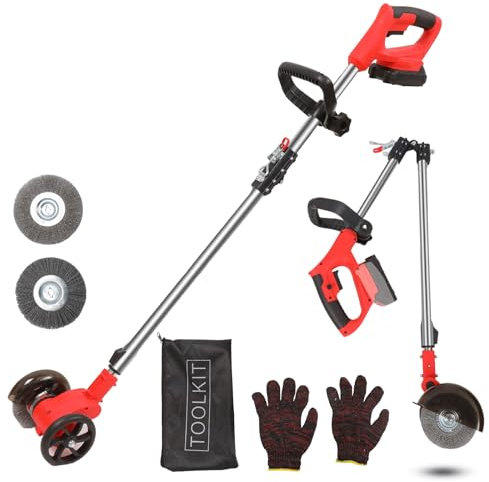 Akku-Fugenreiniger für Makita 18V Batterie, 800W Fugenbürste Elektrisch,120-155cm Teleskopführungsgriff, Unkrautbürste Fugenkratzer Zur Reinigung von Fliesen, Terrassenplatten & Gehwegen (ohne Akku)