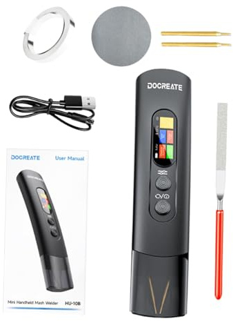 Harilla Poste à Souder Compact Machine à Souder Appareil Portatif Soudeuse Par Points avec Écran Intuitif pour Les Réparations En Déplacement