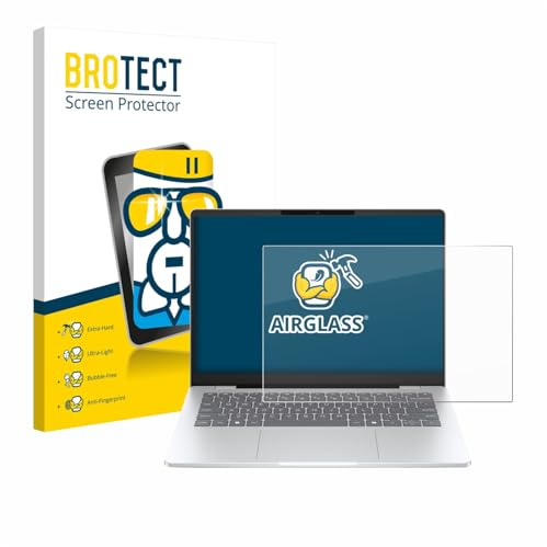 BROTECT Schutzglas für HP OmniBook 7 14 Laptop AI | Transparenter Displayschutz Made in Germany Schutzfolie Panzer Folie Glas 9H Anti-Fingerprint Einfache Montage Clear