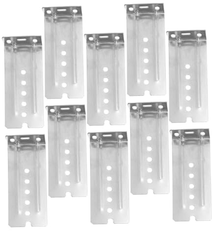 OSALADI 10 Piezas Soportes Metálicos Traseros para Rieles de Cajón Montaje Inferior Central Compatibles con Guías de Cocina Refuerzo para Reparación Instalación Segura