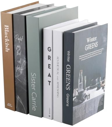 YunBey 6 Faux Livres Nordique Minimaliste | Pour table basse ou étagère. Faux livres décoratifs, pas de vrais livres