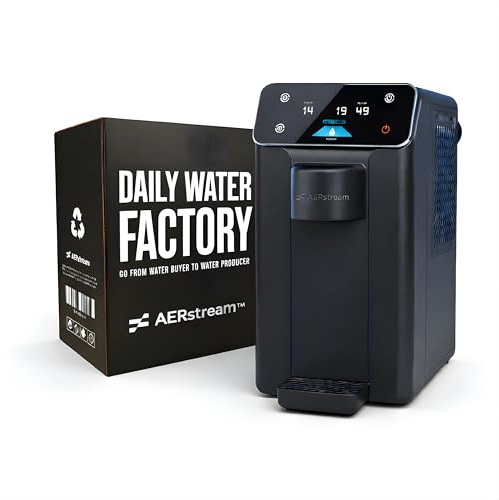 AERstream GW Pro Atmospheric Water Generator – Daily Water Factory™, Up to 10L/Day Water from Air Machine for Home & Office, Countertop Drinking Water System, Multi-Stage Filtration