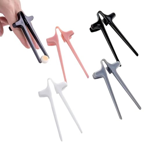 QYEHF Palillos para Dedos de 4 Unidades, Ayudante para Comer y Pinza para Snacks - Diseño Higiénico que Evita Tocar la Comida con las Manos, 9.5cm x 3cm