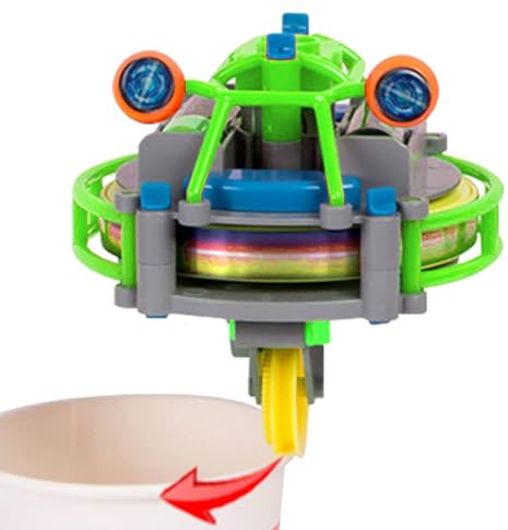 Genérico Juguete Monociclo con la del Dedo - eléctrico de Cuerda Floja, tecnología Negra Giroscopio de Dedo 2 en 1 | Mini Gadget de Escritorio para niños, niñas, niños, Adultos, Juego Divertido,
