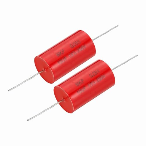 QUARKZMAN 2 Stück 10uf Frequenzweiche Kondensator 250V Rote MKP Film | Axiale Audio Lautsprecher Crossover, Kondensator