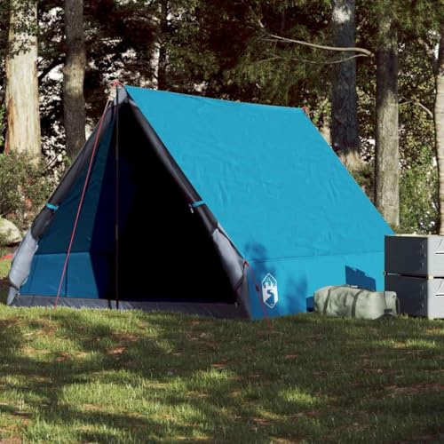 Owoxanthellate Campingzelt 2 Personen Blau 210x150x120 cm Ultraleichtes A-Rahmen Outdoor Biwakzelt mit PU-Beschichtung Wasserdichtes Familienzelt für Wandern Festival Angeln