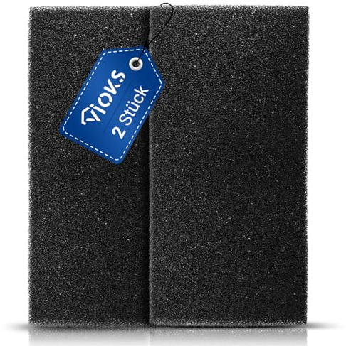 VIOKS 2 x flufffilter svampfilter ersättning för Gorenje 429410 628504 filterskum 278 x 135 x 19 mm basfilter skumfilter svampfilter filtermatta för torktumlare värmepumpstorkare tvättmaskin