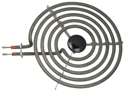 Wärmetauscher 2100 W, 230 V, 20,3 cm, 5 Windungen, Heizelement for Flächenbrenner – Spulen, Pfannkuchen-Spulenform, Heizrohr mit Stativ-Rückseite, flache Größe(5coil-ring)