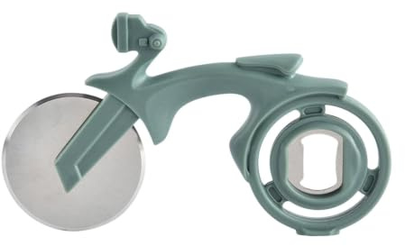 Rotella per affettatrice per pizza, 17,5 cm, in acciaio inox, gadget da cucina con rasoio, strumento apribottiglie per impasto, ideale per panetteria, inaugurazione della casa