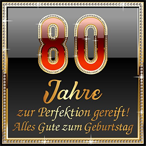 3 St. Aufkleber Original RAHMENLOS® Design: Selbstklebendes Flaschen-Etikett zum 80. Geburtstag: 80 Jahre zur Perfektion gereift!