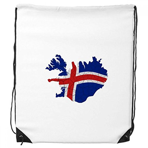 DIYthinker kort Island sammansättning Flag Pattern-ryggsäck shopping present sportväska One_Size flerfärgad