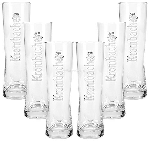 Krombacher Bierglas Biergläser Set - 6x Gläser 0,3l geeicht