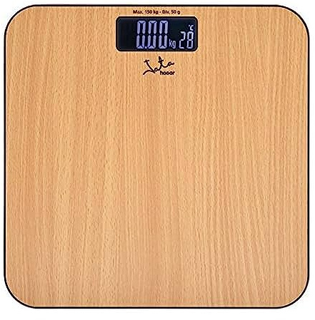 Jata Hogar MOD. 498 - Báscula de baño con superficie laminada de alta resistencia, color marrón